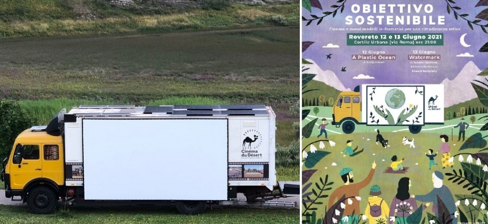 Un cinema itinerante alimentato ad energia solare in viaggio da Rovereto ad Assisi per presentare l'Agenda 2030 dell'Onu